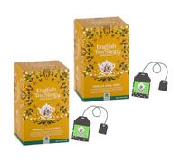 English Tea Shop | Tè Nero BIO Limone, Bergamotto, Vaniglia | Earl Grey alla Vaniglia e Petali di Rosa - 2 x 20 Filtri Tè Scatola Eco Box