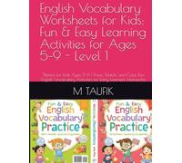 English Vocabulary Worksheets for Kids: Fun & Easy Learning Activities for Ages 5-9 - Level 1: “Perfect for Kids Ages 5-9 | Trace, Match, and Color ... Activities for Early Learners, Homescho
