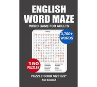 English Word Maze Puzzle Book: 150 Puzzles 150 Themes English Word Maze Great English Puzzle Game A Compact and Travel Puzzle Book Portable size 6x9 Inches.