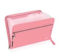 ENGPOW - Cartella portadocumenti espandibile con 13 tasche, a fisarmonica, ignifuga, con chiusura a cerniera, organizer portatile sicuro con linguette colorate per carta formato A4/lettera, cartelle,