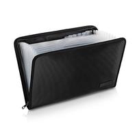 ENGPOW Cartella portadocumenti ignifuga, resistente al fuoco e all'acqua, con 13 tasche formato A4, chiusura con cerniera, non pruriginosa, rivestita in silicone, portatile (36,3 x 24,9 cm)