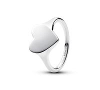 Engravable heart sterling silver ring