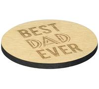 Engraved House Sottobicchiere in Legno di Faggio "Best Dad Ever"