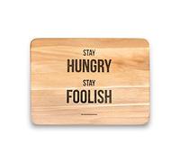 Engraved House Tagliere in Legno di Faggio "Stay Hungry Stay Foolish"