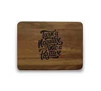 Engraved House Tagliere in Legno di Noce "Positive"