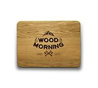 Engraved House Tagliere in Legno di Rovere "Wood Morning"