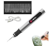 Engraving Pen - Cordless Etching Tool Set, Cordless Engraver Pen for Artists and DIY Enthusiasts | Works on 60+ Surfaces, Includes 30 Drill Bits & Guide for Wood, Metal, Glass, Jewelry