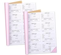 Engrowtic 2 quaderni Tardy con duplicati senza carbone, scivoloni tardy per libro, facile rimozione strappo, senza carbone, copie per registri scolastici per studenti e arrivi in ritardo (bianco e