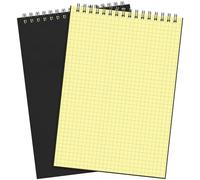 Engrowtic Confezione da 1 blocco a spirale con rilegatura a spirale, formato A5, blocco note con rilegatura a spirale, blocco note Steno Pad Memo Notebook carta a griglia 140 pagine per scrivere