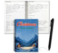 Engrowtic Movie Lovers Gift Watching Journal Logbook with Ballpoint Pen Critic Notebook Leather Review Journal Gifts for Movie Lovers Fans Critics Film Enthusiasts(Christmas)