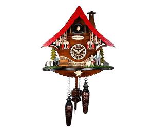 Engstler Orologio a cucù al quarzo Casa tipo Heidi con musica