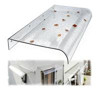ENGTICUENU Pensilina Tettoia In Policarbonato Moderna 40 50 60 80 100cm Tende Da Sole Curva Per Finestra Pensilina Copriporta Anti-UV Per Giardino Esterno(40x100cm/15.7x39.4in)