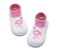 Engtoy Scarpe da passeggio per bambini, antiscivolo, traspiranti, con suola in gomma morbida, per bambini e bambine, con fenicottero, 15-18 mesi