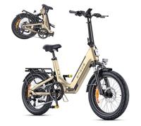 ENGWE Bici Elettrica con APP, Bicicletta Elettrica 48V 13.5Ah con Batteria fino a 135km, Sensore di Coppia e Freni Idraulici, Pneumatici 20 * 3.0, 2 ore di carica (Giallo)