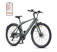 ENGWE Bici Elettrica da Uomo con Batteria da 36V 10Ah, Bici Elettrica con supporto di coppia, cambio a 7 velocità con APP e Bluetooth, motore a rotore interno fino a 100km (Grigio) (Verde)