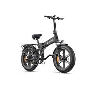ENGWE Bicicletta Elettrica Pieghevole| 768Wh 16AH Durata 110KM| 20"×4.0" Fat Tire|Sensore di Coppia| Sospensione Completa| 8 Velocità| ENGINE Pro 2.0 (Nero YS-9043-1)