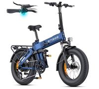 ENGWE Bicicletta Elettrica Pieghevole, Batteria 48V 15Ah Fino A 130 km, Sensore Di Coppia E Design Pieghevole Con Freni Idraulici E App Per Ogni Terreno, ENGINE PRO 3.0 BOOST (Blu)