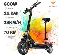 ENGWE Y600 Scooter elettrico 600 W motore 48 V 18.2Ah batteria 10*4 pollici pneumatici spessi 28 mph velocità massima 43.5 miglia gamma meccanica D 600W 48V 18.2Ah