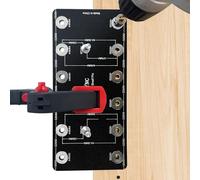 ENGYNC Jig per mensola per 6 mm, 5 mm, in lega di alluminio, guida per trapano per fori dritti, hardware per armadietti, scaffali, perno, foratura, strumenti e accessori per la lavorazione del legno