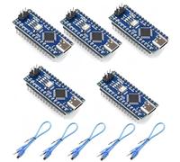 ENHANA 5 schede di sviluppo Nano V3.0 con cavo USB, microcontroller ATmega328P, 5 V 16 MHz, interfaccia Type-C/Micro USB, compatibile con Arduino IDE per elettronica fai da te, robotica e progetti
