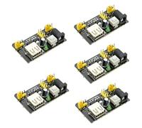 ENHANA 5pack 3.3V 5V MB102 Breadboard Modulo di Alimentazione, DC 6.5-12V USB per Arduino, Potenza Regolata, Uscita 700mA per Progetti Prototipi Senza Saldatura