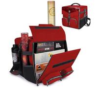 ENHANCE Borsa a Tracolla per Giochi da Tavolo - Edizione da Collezione con Spallaccio e Tasche per Accessori (Dadi, Carte, Altro) - Trasporto Rinforzato per Proteggere i Giochi da Tavolo (Drago Rosso)