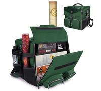 ENHANCE Borsa a Tracolla per Giochi da Tavolo - Edizione da Collezione con Spallaccio e Tasche per Accessori (Dadi, Carte, Altro) - Trasporto Rinforzato per Proteggere i Giochi da Tavolo (Drago Verde)