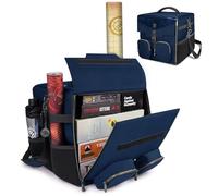 ENHANCE Borsa a Tracolla per Giochi da Tavolo - Edizione da Collezione con Spallaccio e Tasche per Accessori (Dadi, Carte, Altro) - Trasporto Rinforzato per Proteggere i Giochi da Tavolo (Drago Blue)