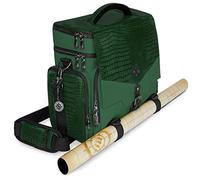 ENHANCE Borsa da viaggio per DND Edition Collector, borsa compatibile con figure dungeon e draghi, porta tappeti da combattimento, tasche per dadi e accessori, trasporto da 4 a 8 libri (drago verde)