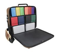 ENHANCE Borsa TCG Designer Edition - Borsa a Tracolla MTG con Divisori Regolabili e Tasca per Accessori per Porta Mazzi, Dadi e Carte | Compatibile con Magic The Gathering, Pokémon, Lorcana (Beige)