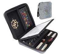 ENHANCE Custodia Organizer per Giochi di Ruolo in Edizione da Collezione - Raccoglitore DND con Supporto per Fogli di Personaggi Integrato e Pannello per Scriba Cancellabile (Dragon Argento)