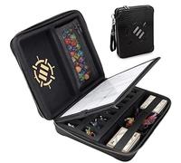 ENHANCE Custodia Organizer per Giochi di Ruolo in Edizione da Collezione - Raccoglitore DnD con Supporto per Fogli di Personaggi Integrato e Pannello per Scriba Cancellabile (Dragon Nero)