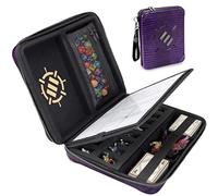 ENHANCE Custodia Organizer per Giochi di Ruolo in Edizione da Collezione - Raccoglitore DND con Supporto per Fogli di Personaggi Integrato e Pannello per Scriba Cancellabile (Dragon Viola)