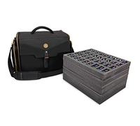 ENHANCE Custodia da trasporto per mini figurine, portaoggetti per 108 grandi figure su 4 livelli in schiuma, borsa da viaggio con scomparto per libro e 2 tasche per dadi e gettoni