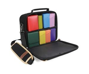 ENHANCE Designer Edition Borsa compatta MTG - Compatibile con Magic the Gathering, Pokémon, Lorcana e altro - Piccola Borsa per Carte Collezionabili con Interno Personalizzabile e Tracolla (Nero)