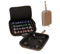 ENHANCE Designer Edition Vassoio per Dadi - Custodia ce porta dadi per 28+ con protezione EVA - Vassoio da lancio con supporto rimovibile, ideale per DnD e altri giochi RPG da tavolo (Tan)