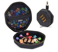 ENHANCE Gioco da Tavolo Caso di Dadi e Vassoio di Rotolamento Contenitore di Stoccaggio per Un Massimo di 150 Pezzi RPG - Design Robusto e Protettivo con Interni Morbidi - Accessorio per Giochi