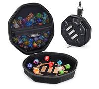 ENHANCE Gioco da Tavolo Caso di Dadi e Vassoio di Rotolamento Contenitore di Stoccaggio per Un Massimo di 150 Pezzi Rpg - Design Robusto e Protettivo con Interni Morbidi - Accessorio (Drago Nero)