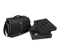 ENHANCE La Custodia per il Trasporto delle Miniature - Contiene 58 Miniature con Base Larga + un Raccoglitore per Fichi Grandi, con Custodia per Libri e 2 Tasche per Nastro Adesivo, dadi e Accessori