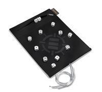 ENHANCE Roll on a Scroll Tappetino Lancia Dadi con Set da 12 a 6 Facce - Custodia Morbida Premium, 14MM Coordinati, Porta Dadi e Vassoio per Yahtzee, Catan, Monopoly e Altri Giochi (Bianca)