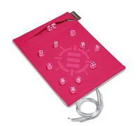 ENHANCE Roll on a Scroll Tappetino Lancia Dadi con Set da 12 a 6 Facce - Custodia Morbida Premium, 14MM Coordinati, Porta Dadi e Vassoio per Yahtzee, Catan, Monopoly e Altri Giochi (Rosa)