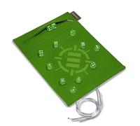 ENHANCE Roll on a Scroll Tappetino Lancia Dadi con Set da 12 a 6 Facce - Custodia Morbida Premium, 14MM Coordinati, Porta Dadi e Vassoio per Yahtzee, Catan, Monopoly e Altri Giochi (Verde)