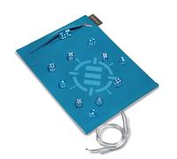 ENHANCE Roll on a Scroll Tappetino Lancia Dadi con Set da 12 a 6 Facce - Custodia Morbida Premium, 14MM Coordinati, Porta Dadi e Vassoio per Yahtzee, Catan, Monopoly e Altri Giochi (Blu)