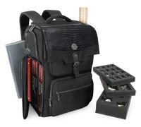 ENHANCE Collector’s Edition Zaino DnD - Borsa RPG per DM di Dungeons & Dragons - Zaino DnD per 6-8 Libri, Laptop 18"/Scomparto DM, Foam per Miniature, Tasche Accessori, Cinghia Mappe (Drago Nero)