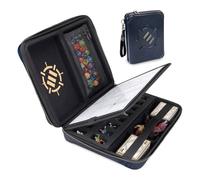 ENHANCE Collector's Edition RPG,Raccoglitore DND con porta fogli di caratteri incorporati e pannello cancellabile, custodia rimovibile per penne, vassoio in schiuma in miniatura (blu dragon)