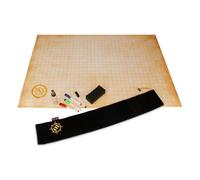 ENHANCE Rpg Grid Mat - Mappa DND da Tavolo (60.96x91.44 CM) Gioco di Ruolo Dry Erase DND Mat Set Completo per Maestri e Principianti, Tappetino Battle Grid in Pergamena cancellabile