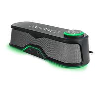 ENHANCE SB1 Altoparlante per Computer High Excursion - Soundbar USB con Picco da 10W, Controllo del Volume LED, Pass Through per Cuffie, Design Sotto Monitor - Audio Potente per PC e Laptop
