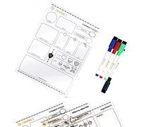 ENHANCE Set di Schede dei Personaggi in Acrilico da Tavolo - Fogli Riutilizzabili per Tutte Le Classi DND 5e, Include 3 Schede, Pennarelli Cancellabili a Secco e Accessori per Dungeons & Dragon