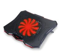 ENHANCE Supporto di Raffreddamento per Laptop da Gioco - Dispositivo con 7 impostazioni di Altezza e Doppia Porta USB per dispositivi da 17 Pollici - 1 LED Fan 800 Giri/min