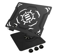 ENHANCE Supporto girevole per laptop R1 con 3 portacavi - Supporto in Metallo Regolabile, Supporto di Raffreddamento Pieghevole, Compatibile con Laptop Dell, Apple, Lenovo e altri - Nero